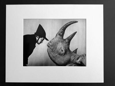 Philippe Halsman Editioned Photograph Dal with Rhinoceros by Philippe Halsman