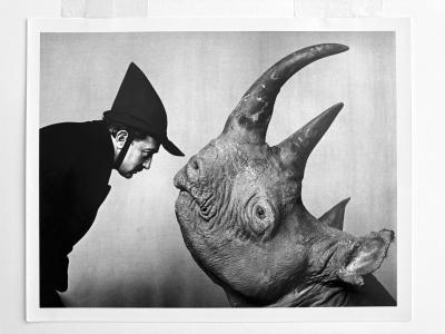 Philippe Halsman Editioned Photograph Dal with Rhinoceros by Philippe Halsman