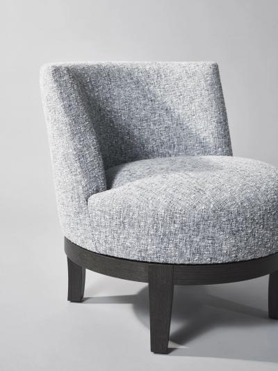 Philippe Hurel Cardinal Swivel Slipper Chair by Philippe Hurel