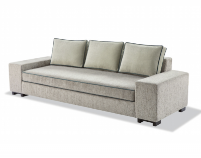 Philippe Hurel Randolph Sofa with Curved Back by Philippe Hurel