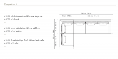 Philippe Hurel The Savanah Sectional Sofa by Philippe Hurel
