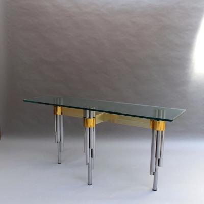 Philippe Jean Fine French 1970s Sofa Table Console by Philippe Jean