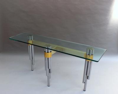 Philippe Jean Fine French 1970s Sofa Table Console by Philippe Jean