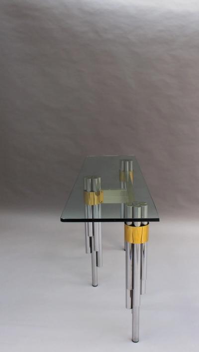 Philippe Jean Fine French 1970s Sofa Table Console by Philippe Jean