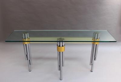 Philippe Jean Fine French 1970s Sofa Table Console by Philippe Jean