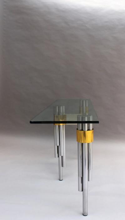Philippe Jean Fine French 1970s Sofa Table Console by Philippe Jean
