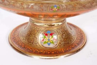 Philippe Joseph Brocard Rare French Enameled Mamluk Revival Glass Mosque Lamp by Philippe Joseph Brocard