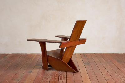 Philippe Parent Pair of Constructivist Armchairs by Philippe Parent
