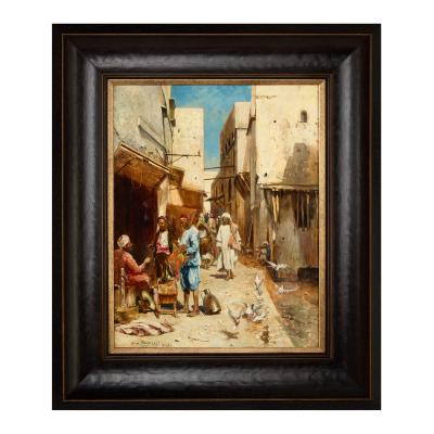 Philippe Pavy Pair of Orientalist Oil Paintings by Philippe Eug ne Pavy By Pavy