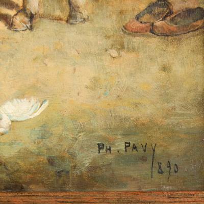 Philippe Pavy Pair of Orientalist Oil Paintings by Philippe Eug ne Pavy By Pavy