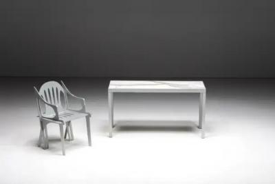 Philippe Starck Carrara Marble Console Table by Philippe Starck France 1990s
