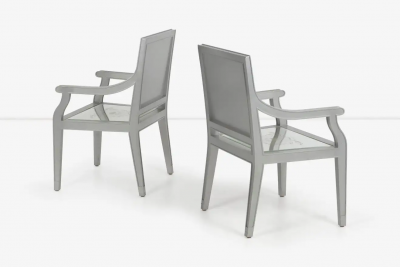 Philippe Starck Custom Phillip Starck Mirrored Louis XVI Style Chairs Cliff Hotel San Francisco