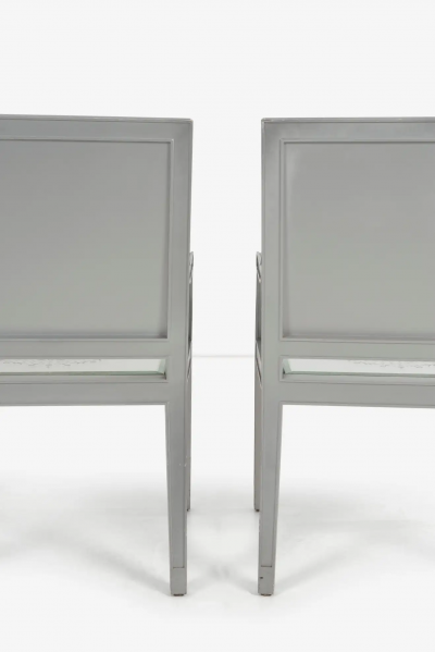 Philippe Starck Custom Phillip Starck Mirrored Louis XVI Style Chairs Cliff Hotel San Francisco
