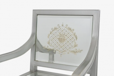 Philippe Starck Custom Phillip Starck Mirrored Louis XVI Style Chairs Cliff Hotel San Francisco