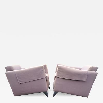 Philippe Starck Pair Of Len Niggelman Lounge Club Slipper Chairs By Philippe Starck