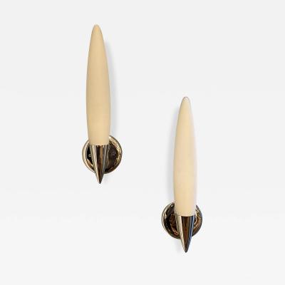 Philippe Starck Pair of Opaline Sconces Philippe Starck