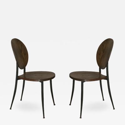Philippe Starck Pair of Slender Side Chairs in the Style of Philippe Starck