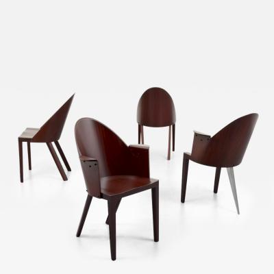 Philippe Starck Set of 4 Rare Philippe Starck Chairs from the Royalton Hotel NYC