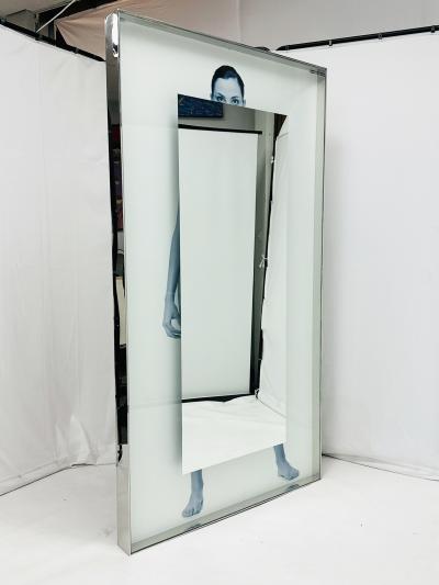 Philippe Starck Stainless Steel Full Length Mirror by Philippe Starck for SLS Hotel