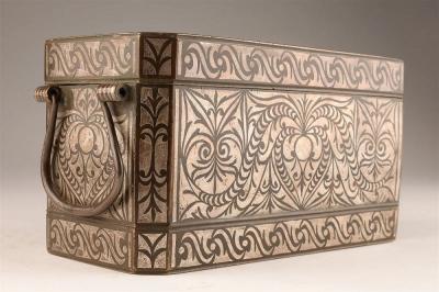Philippines Silver Inlay Betel Nut Box