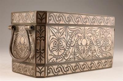 Philippines Silver Inlay Betel Nut Box
