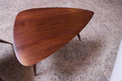 Phillip Lloyd Powell Pair of Phillip Lloyd Powell Sculptural Side Tables in Black Walnut