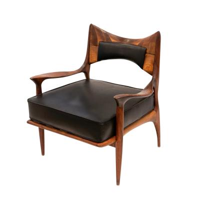 Phillip Lloyd Powell Phillip Lloyd Powell Rare Chair and Ottoman Early 1960s