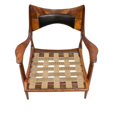 Phillip Lloyd Powell Phillip Lloyd Powell Rare Chair and Ottoman Early 1960s