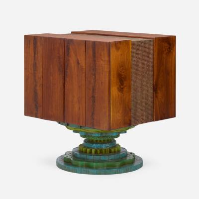 Phillip Lloyd Powell Phillip Lloyd Powell Rotating Walnut Case Bar 1965