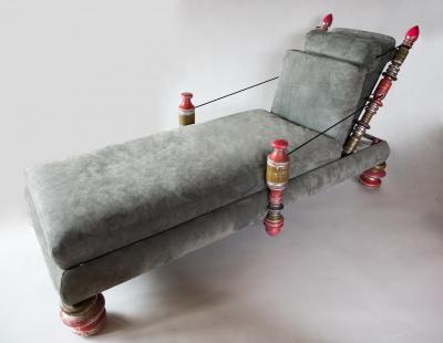 Phillip Lloyd Powell Phillip Lloyd Powell Unique Custom Chaise Lounge USA c 1960s