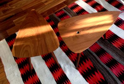 Phillip Lloyd Powell Two Walnut Table Studio