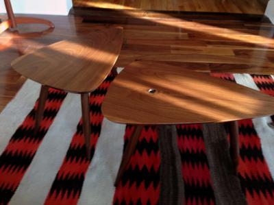 Phillip Lloyd Powell Two Walnut Table Studio