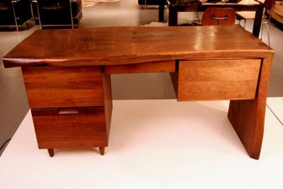 Phillip Lloyd Powell Walnut Desk by Phillip Lloyd Powell