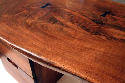 Phillip Lloyd Powell Walnut Desk by Phillip Lloyd Powell