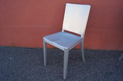 Phillipe Starck Set of Four Brushed Aluminum Hudson Chairs by Philippe Starck for Emeco