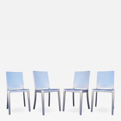 Phillipe Starck Set of Four Brushed Aluminum Hudson Chairs by Philippe Starck for Emeco