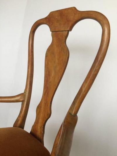 Phyllis Morris Four Phyllis Morris Oil Drop Lacquered Queen Anne Armchairs Originals 