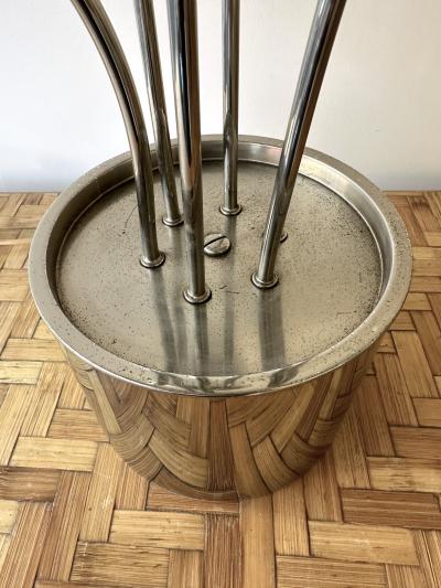 Pia Guidetti Crippa Lamp Metal and Opaline Glass by Pia Guidetti Crippa for Lumi Italy 1970s