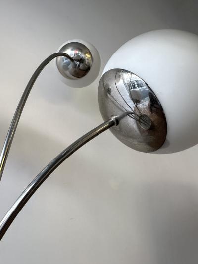 Pia Guidetti Crippa Lamp Metal and Opaline Glass by Pia Guidetti Crippa for Lumi Italy 1970s