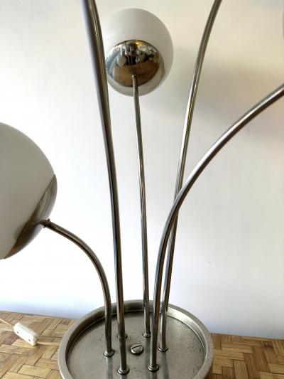 Pia Guidetti Crippa Lamp Metal and Opaline Glass by Pia Guidetti Crippa for Lumi Italy 1970s