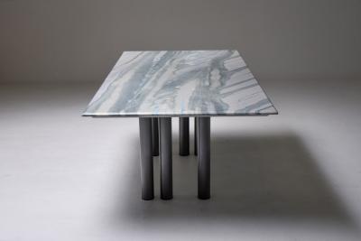 Pia Manu Grey Purple Marble Dining Table by Pia Manu 1990s
