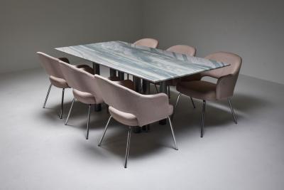 Pia Manu Grey Purple Marble Dining Table by Pia Manu 1990s