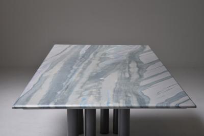 Pia Manu Grey Purple Marble Dining Table by Pia Manu 1990s