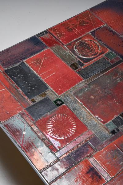 Pia Manu Pia Manu ceramic tile coffee table 1960s