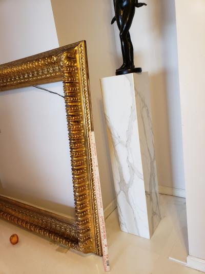 Picture frame 19th century Italian Rococo Gilt Wood with ornate foliate