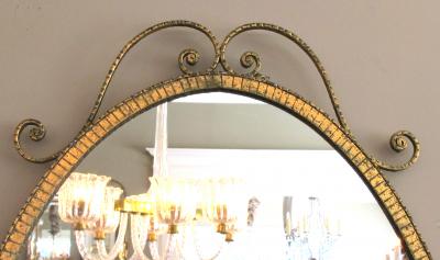 Pier Luigi Colli Italian 1940s Pier Luigi Colli gilt iron console table and mirror