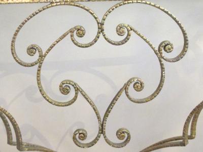 Pier Luigi Colli Italian 1940s Pier Luigi Colli gilt iron console table and mirror