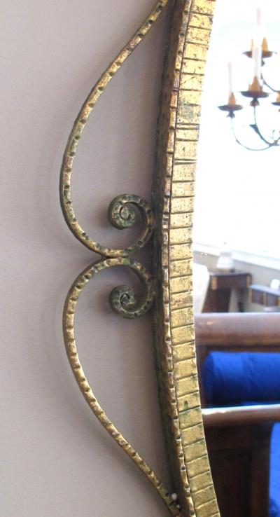 Pier Luigi Colli Italian 1940s Pier Luigi Colli gilt iron console table and mirror