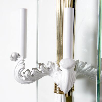 Pier Luigi Colli Lacquered metal brass and glass hall lantern by Pier Luigi Colli