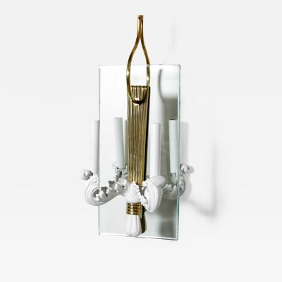 Pier Luigi Colli Lacquered metal brass and glass hall lantern by Pier Luigi Colli